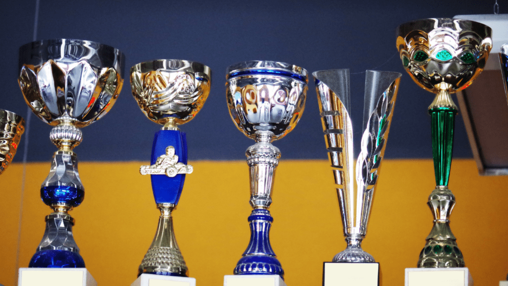 Set of trophies