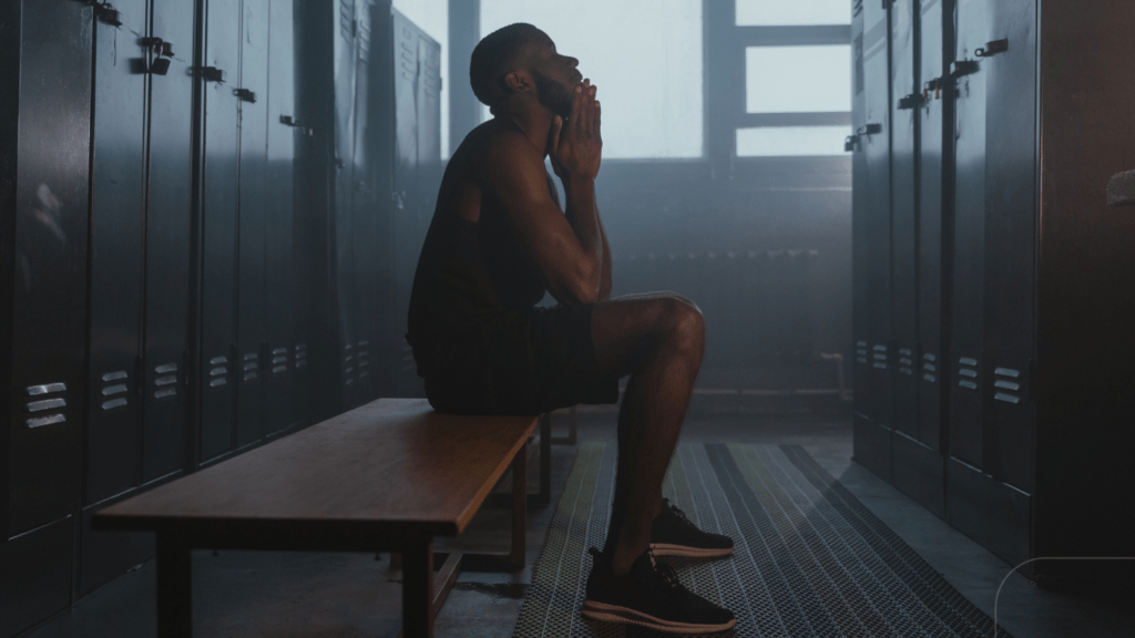 man inside locker room