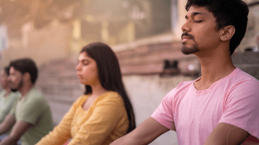 people doing yoga