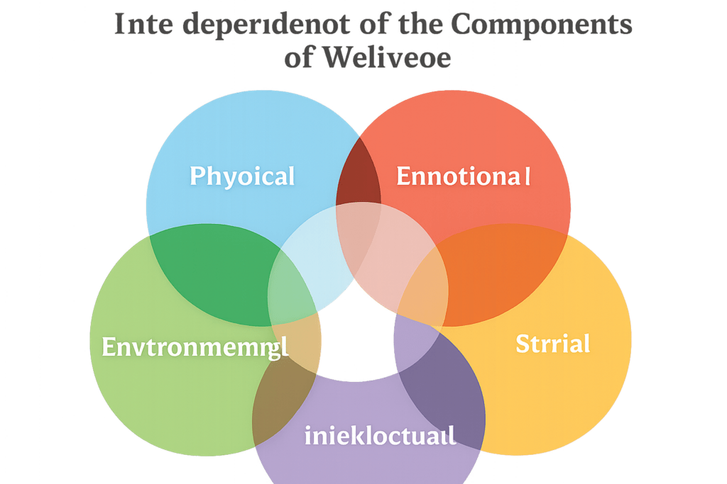 discuss the interdependence of the components of wellness