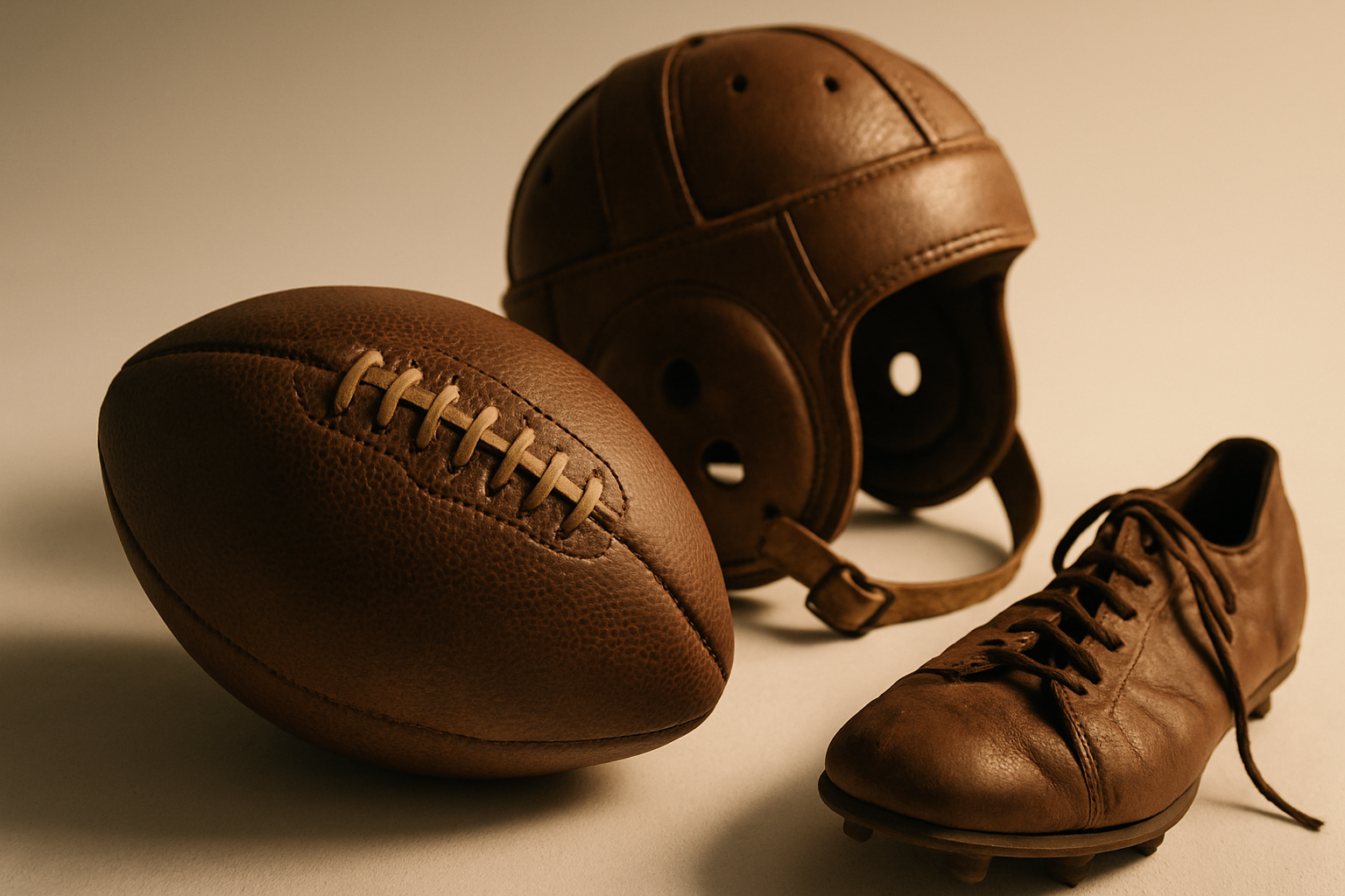 clean leather football gear